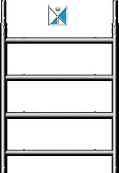 Standleiter 0.75x1.00m 4 Sprossen 