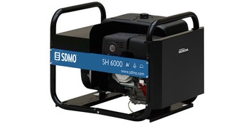 Stromerzeuger 6 kW 2x230V Benzin SDMO SH6000E 