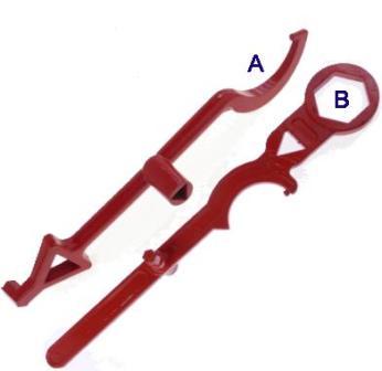 Kupplungsschlüssel für Druckschlauch "A"B"C" 