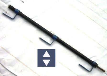 Kombi-Geländerhalter, schwarz  1.2m Ø3cm 