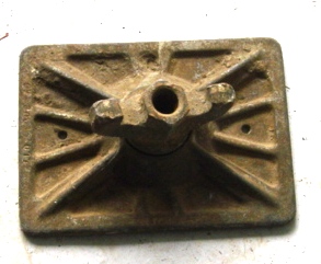 Kombiplatte 15mmØ 90kN110x145x8mm Flügelm.+Gegenplatte 