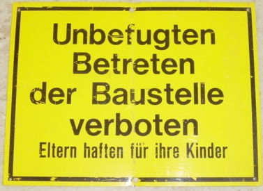 Betreten d. Baustelle verboten 34x26cm Sonderschilder1085-10 